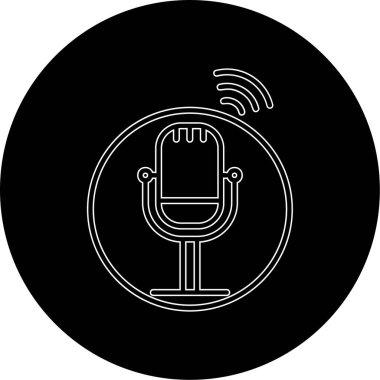 mikrofon web simge vektör çizim 