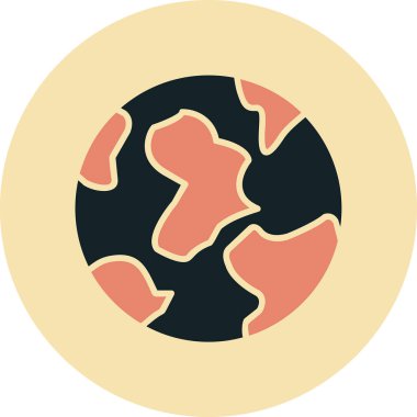 Toprak. Web simgesi vektör illüstrasyonu 