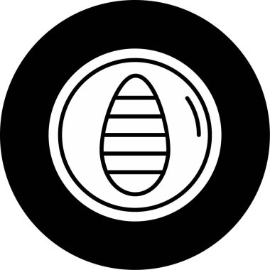 İpek koza simgesi, vektör illüstrasyonu basit tasarım