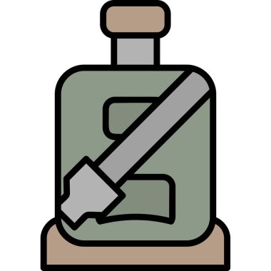 Güvenli araç koltuğu ikonu. Vektör. 