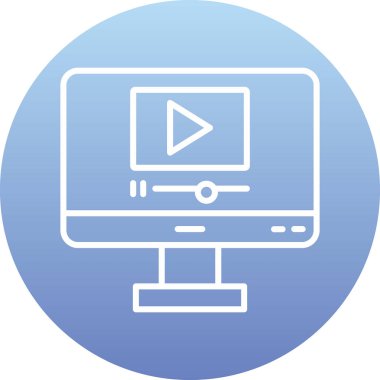 video oynatıcı simgesi, vektör illüstrasyonu basit tasarım