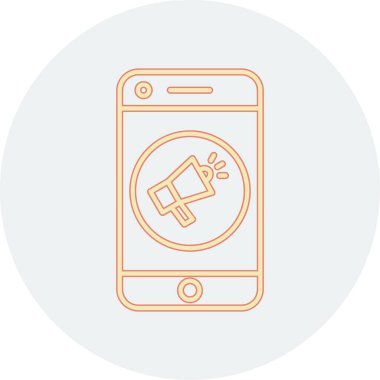 Sosyal medya tanıtım simgesi, vektör illüstrasyonu basit tasarım