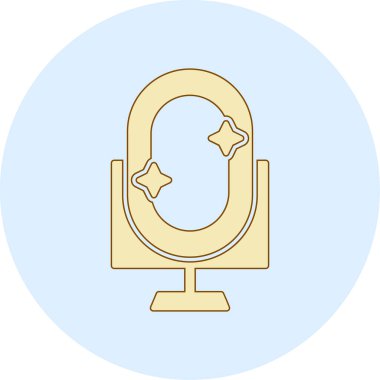 Royal Mirror simgesinin vektör illüstrasyonu                       