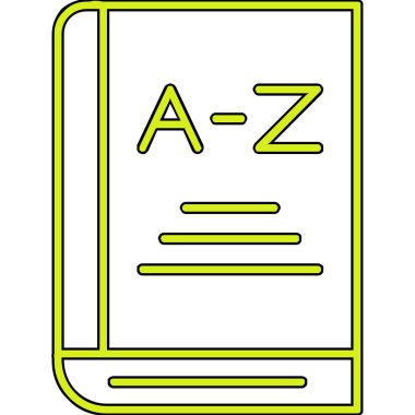 kitap simgesi, gramer konsepti, vektör illüstrasyonu