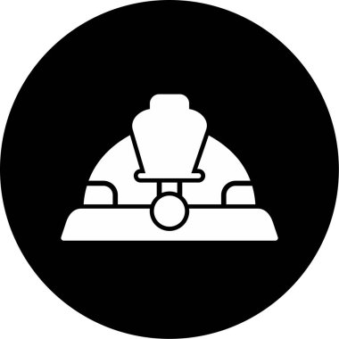 Güvenlik Miğferi Web simgesi, vektör illüstrasyonu