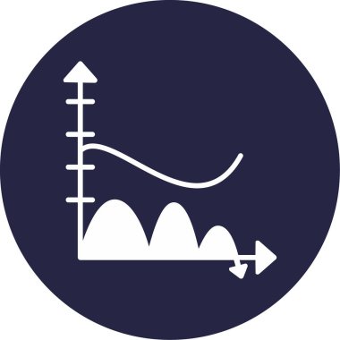 Çizgi Çizelgesi Ağ simgesi, vektör illüstrasyonu