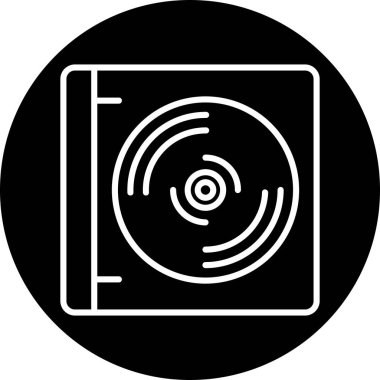 CD mi? Web simgesi basit illüstrasyon                