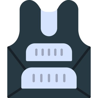 Zırh simgesi, vektör illüstrasyonu basit tasarım