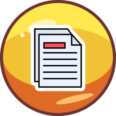 Belge. Web simgesi basit illüstrasyon