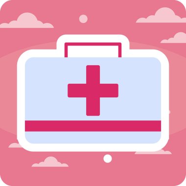 İlk yardım çantası vektör çizim 