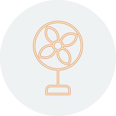 air fan simgesi, vektör illüstrasyonu basit tasarım