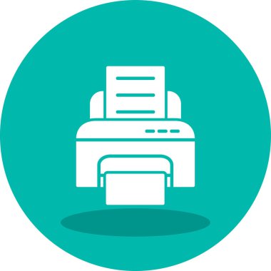 yazıcı web simgesi basit illüstrasyon 