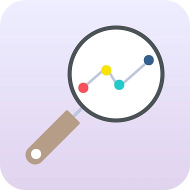 Analitik Araştırma. Web simgesi basit illüstrasyon             