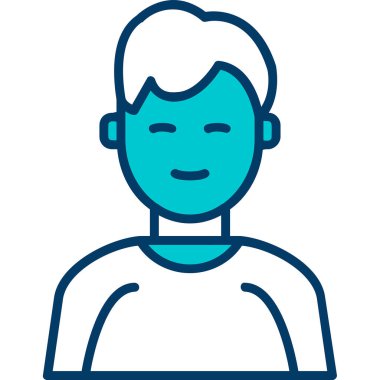 İnsan avatar web simgesi basit illüstrasyon 