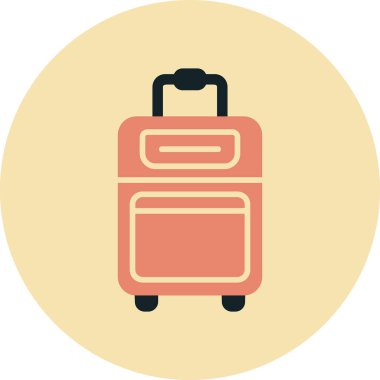 Bavul web simgesi, vektör çizim