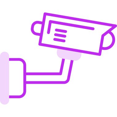 Bir CCTV kamerasının vektör simgesi, illüstrasyon  