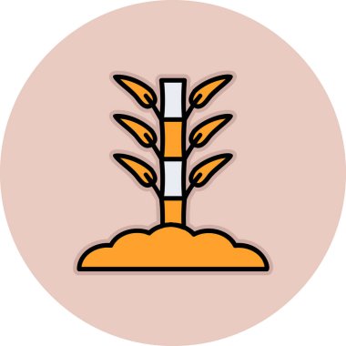 Bamboo icon, vector illustration simple design