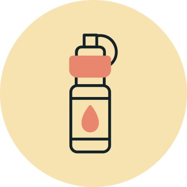 Su şişesi. Web simgesi basit illüstrasyon