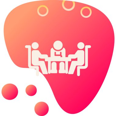 toplantı web simgesi vektör illüstrasyonu 