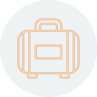 Bavul web simgesi, vektör çizim