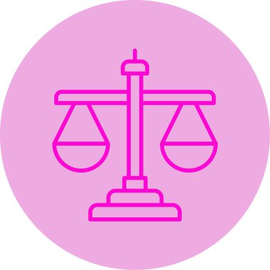 Ölçek simgesi, vektör illüstrasyonu basit tasarım