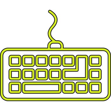 Klavye web simgesinin vektör illüstrasyonu