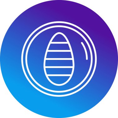 İpek koza simgesi, vektör illüstrasyonu basit tasarım