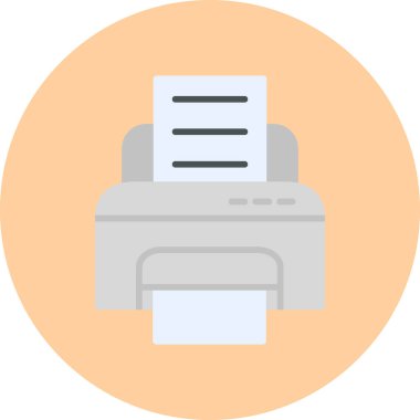 yazıcı web simgesi basit illüstrasyon 