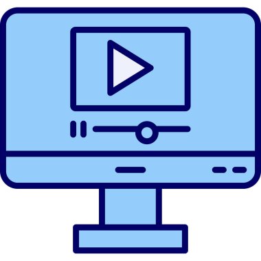 video oynatıcı simgesi, vektör illüstrasyonu basit tasarım