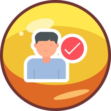 Onaylanmış Adaylar web simgesi vektör illüstrasyonu