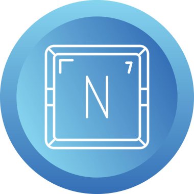 Nitrojen modern simgesinin vektör çizimi                      