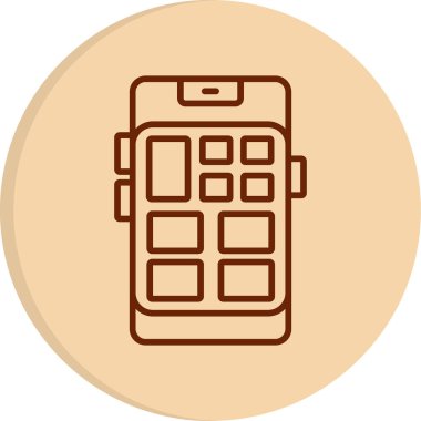 Mobil app simge vektör çizim     