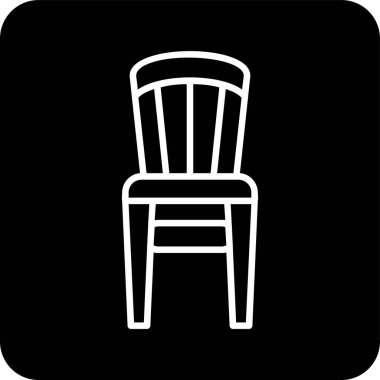 Sandalye. Web simgesi basit illüstrasyon 