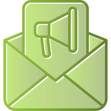 e-posta pazarlama simgesi, vektör illüstrasyonu basit tasarım