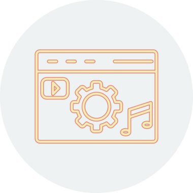 İçerik Yönetimi modern simge, vektör illüstrasyonu                  