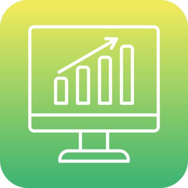 Analytics icon, vector illustration simple design