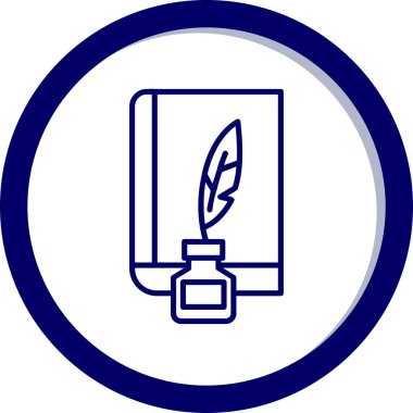 Şiir web simgesi vektör illüstrasyonu