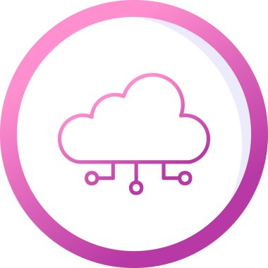 bulut hesaplama web simgesi vektör illüstrasyonu 