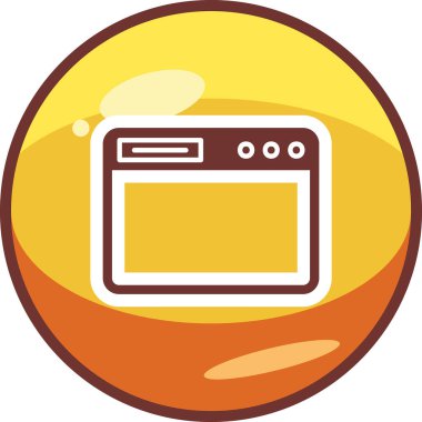 Tarayıcı. Web simgesi vektör illüstrasyonu