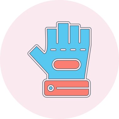 Eldiven simgesi, vektör illüstrasyonu basit tasarım