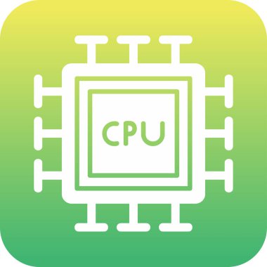 cpu icon, vector illustration simple design