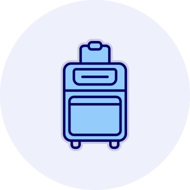 Bavul web simgesi, vektör çizim