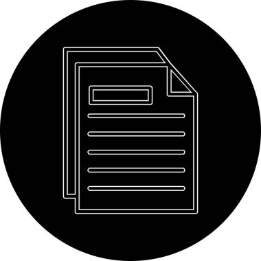 Belge. Web simgesi basit illüstrasyon