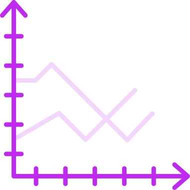 Çizgi Çizelgesi Ağ simgesi, vektör illüstrasyonu