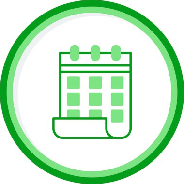 Takvim. Web simgesi basit illüstrasyon