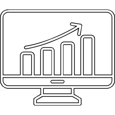 Veri analizi. Web simgesi basit illüstrasyon                  