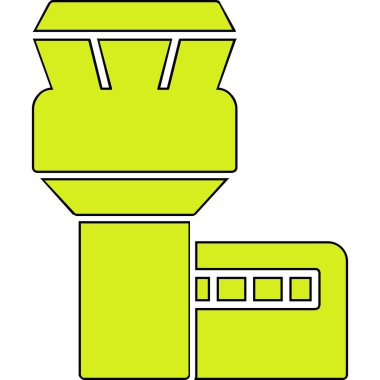 Uçuş Kontrol Kulesi web simgesi, vektör illüstrasyonu 