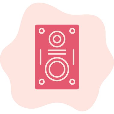 Hoparlör simgesi, müzik kavramının vektör illüstrasyonu