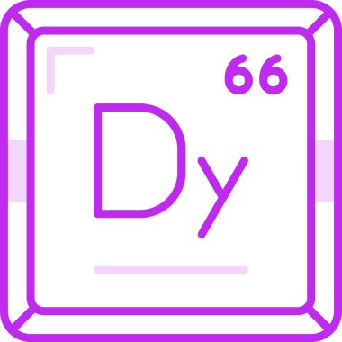 Dysprosium modern simgesinin vektör çizimi              