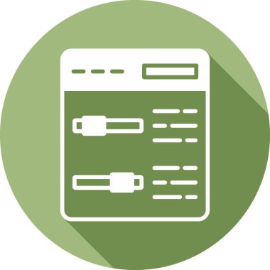 Web Ayarları. Web simgesi basit tasarım              